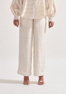 LEHER trousers Ivory