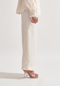 LEHER trousers Ivory